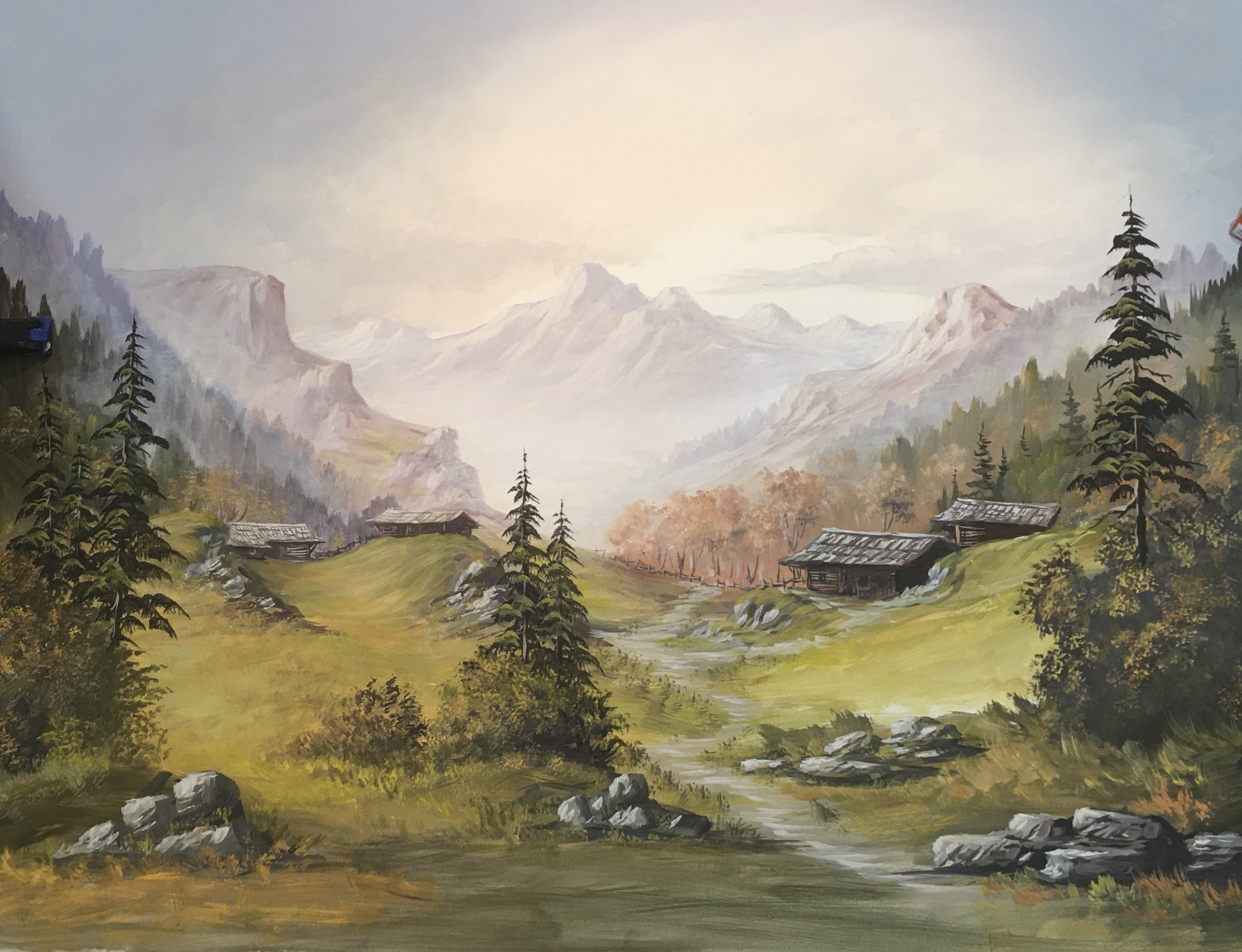 Hintergrund malen auf der U-Alm